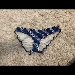 Ruffled tie dye bikini bottoms